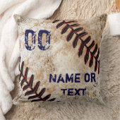 野球素朴装飾用クッションパーソナライズされた、 クッション (ブランケット)