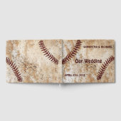 野球結婚のゲストブパーソナライズされたック ゲストブック (全面)