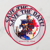 野球結婚のテンプレート04 セーブザデート (正面/裏面)