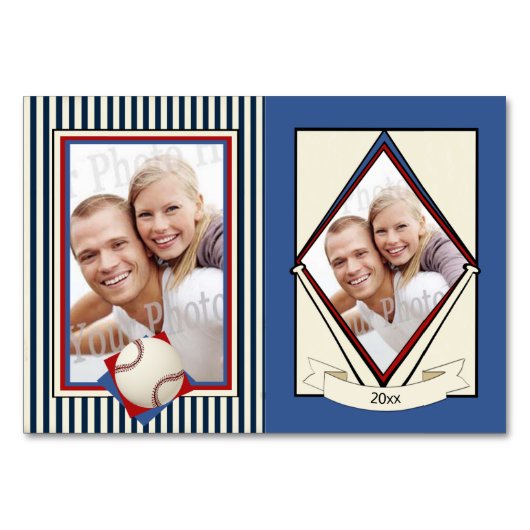 野球結婚のトレーディングカード テーブルナンバー (正面)