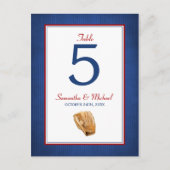 野球結婚の表番号 ポストカード (正面)