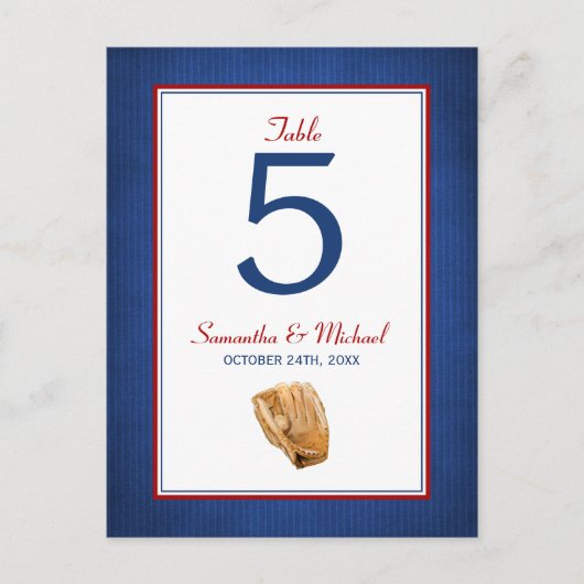 野球結婚の表番号 ポストカード (正面)