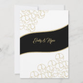 野球結婚の金ゴールドとブラック招待状 招待状 (裏面)