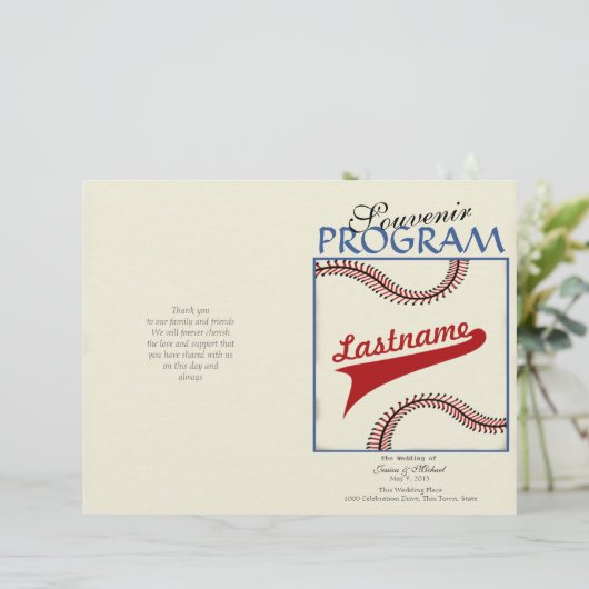 野球結婚式 プログラム (スタンド正面)