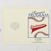 野球結婚式 プログラム (正面/裏面)