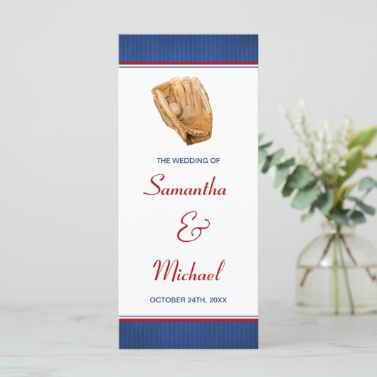 野球結婚式 プログラム (スタンド正面)