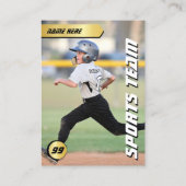 野球統計シールドカード野球取引カード コーリングカード (裏面)