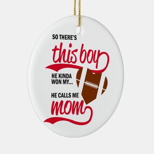 野球誇りを持ったのママの写真 セラミックオーナメント (右)