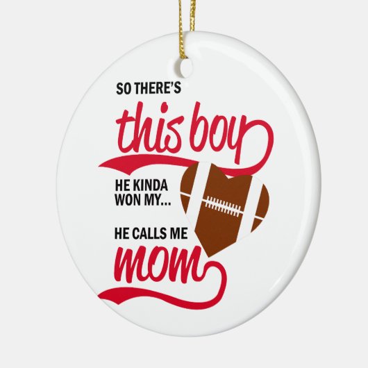 野球誇りを持ったのママの写真 セラミックオーナメント (左)