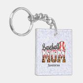 野球誇りを持ったのママ – Game Day Favast キーホルダー (正面左)