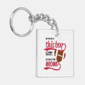 野球誇りを持ったの母 キーホルダー (正面左)