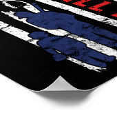 野球誇りを持ったパパアメリカンフラッグスポ父のーツ ポスター (角)