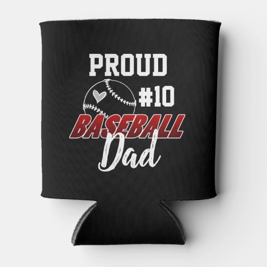 野球誇りを持ったパパ選手の数 缶クーラー (正面)