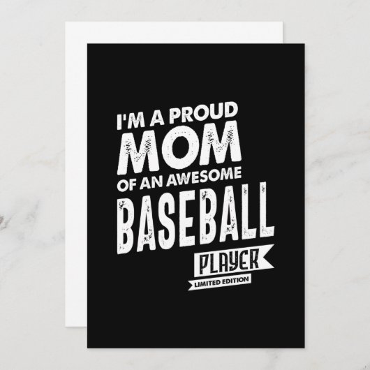 野球誇りを持った選手のマ素晴らしマ 招待状 (正面/裏面)