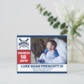 野球誕生写真発表葉書 シーズンポストカード (スタンド正面)