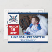 野球誕生写真発表葉書 シーズンポストカード (正面/裏面)