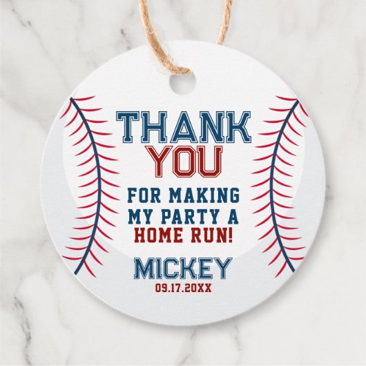 野球誕生日ありがとう フェイバータグ (裏面)