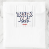 野球誕生日サンキューステッカー スクエアシール (バッグ)