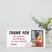 野球誕生日サンキューフォトカード サンキューカード (スタンド正面)