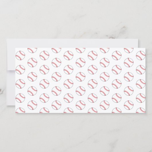 野球誕生日サンキューフォトカード サンキューカード (裏面)