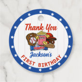 野球誕生日サンキューメッセージカード フェイバータグ (裏面)