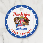 野球誕生日サンキューメッセージカード フェイバータグ (正面)