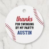 野球誕生日サークルメッセージカード フェイバータグ (正面)