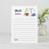 野球誕生日タイムカプセルノートメッセージカード サンキューカード (スタンド正面)