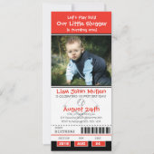 野球誕生日チケット 招待状 (正面)