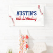 野球誕生日バックドランドルーキーイヤーバナー 横断幕 (インサイチュ)