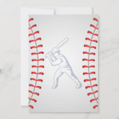 野球誕生日パーティーの招待状 招待状 (裏面)