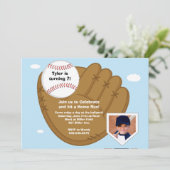 野球誕生日パーティーの招待 招待状 (スタンド正面)