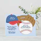 野球誕生日パーティーの招待 招待状 (スタンド正面)