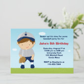 野球誕生日パーティーの招待 招待状 (スタンド正面)