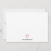 野球誕生日パーティーの招待 招待状 (裏面)