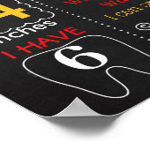 野球誕生日パーティーの黒板サイン ポスター (角)