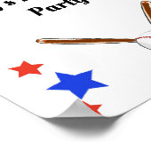 野球誕生日パーティー歓迎ポスター ポスター (角)