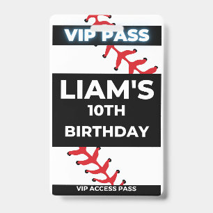 野球誕生日パーティーVIPパスバッジ バッジ