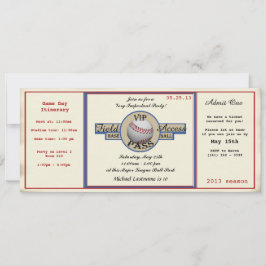 野球誕生日フィールドパス 招待状