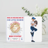 野球誕生日フォト招待状 招待状 (スタンド正面)