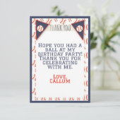 野球誕生日フラットサンキューカード (スタンド正面)