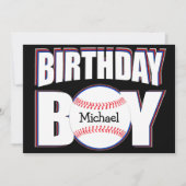 野球誕生日ボーイカスタムー野球選手の名前 カード (正面)