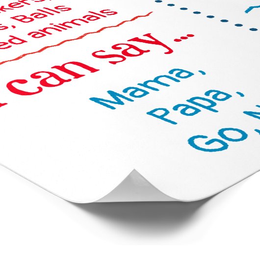 野球誕生日マイルストーンサインシャルボードポスター ポスター (角)