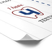 野球誕生日マイルストーンサインバッターアップ ポスター (角)