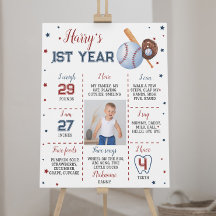 野球誕生日マイルストーンサインバッターアップ