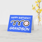 野球誕生日付孫デザイン カード (黄色い花)