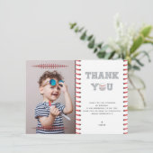 野球誕生日写真 サンキューカード (スタンド正面)