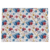 野球誕生日抱き枕スポーツボーイ ラージペーパーバッグ (正面)