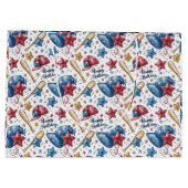 野球誕生日抱き枕スポーツボーイ ラージペーパーバッグ (裏面)