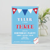 野球誕生日招待状ボーイ3歳誕生日 招待状 (スタンド正面)